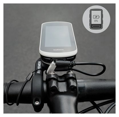 Luz delantera Ravemen FR300 Negra con soporte integrado para GPS Garmin / Wahoo