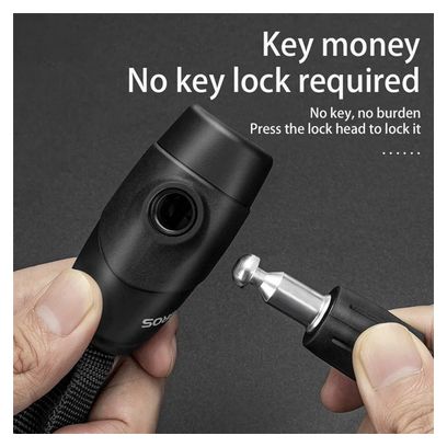 Cadenas de vélo à chaîne ultra-résistant - noir