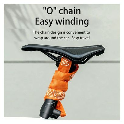 Cadenas de vélo à chaîne ultra-résistant - noir
