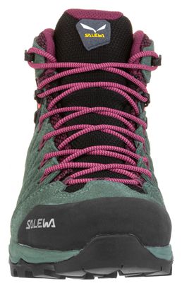Zapatillas de senderismo para mujer Salewa Alp Mate Mid Wp Verde
