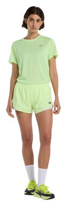 Pantaloncini New Balance RC Essential Gialli da donna