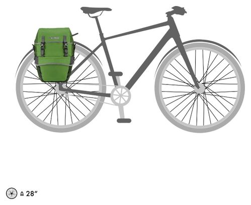 Paire de Sacoches de Porte-Bagages Ortlieb Bike-Packer Plus 42L Vert Kiwi Moss
