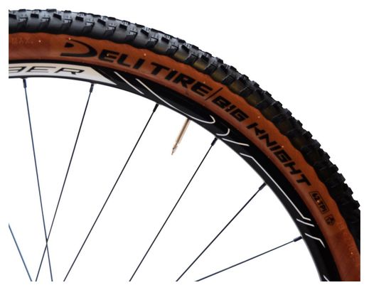 Pneu vtt 29x2.10 ts Deli big knight anti-crevaison 1.3mm noir/marron tan sa-258 (54-622)