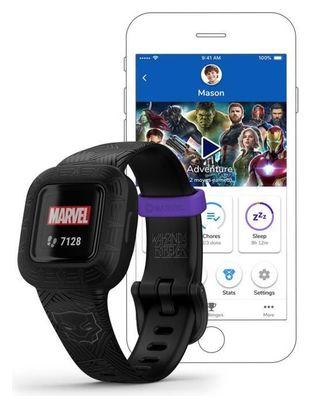 GARMIN vivofit jr3 - Black Panther - Bracelet d'activités pour enfants