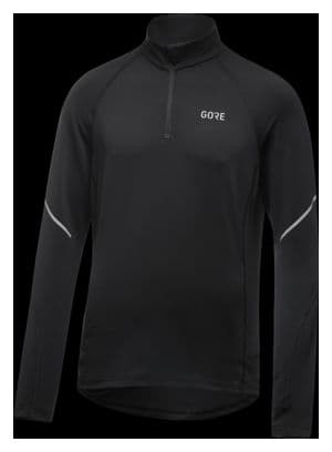 Gore Wear Mid Zip Long Sleeve Jersey Zwart