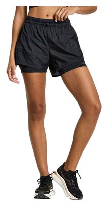 Saucony Elevate 4in Women's 2-in-1 Short Zwart
