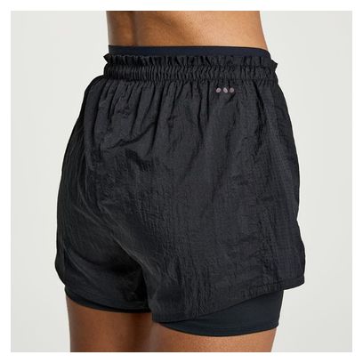 Saucony Elevate 4in Women's 2-in-1 Short Zwart