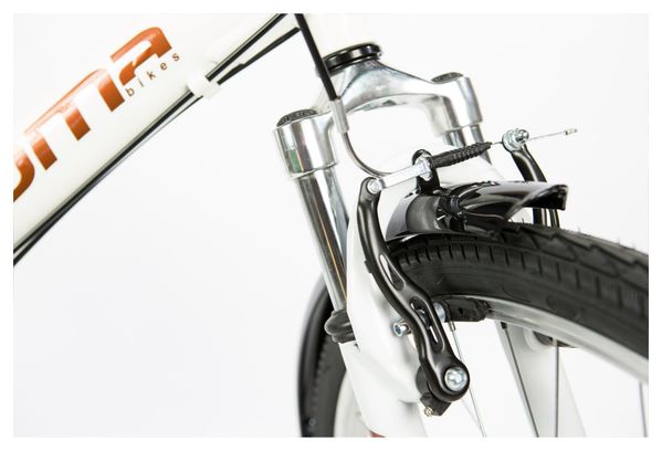 Moma Bikes Bicicleta Trekking / Paseo SHIMANO HYBRID 26', Alu, 18V, Susp. Delant.