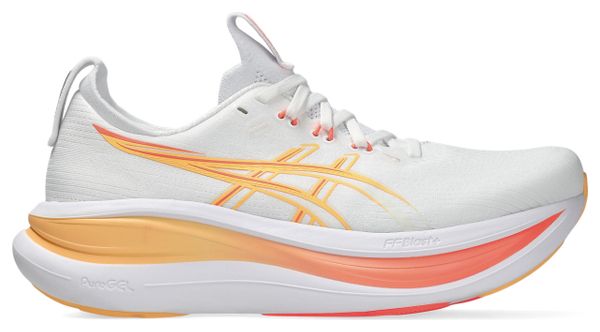 Chaussures Running Asics Gel-Nimbus 28 Blanc/Orange Femme