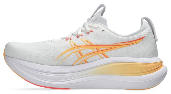 Chaussures Running Asics Gel-Nimbus 28 Blanc/Orange Femme