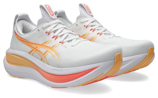 Chaussures Running Asics Gel-Nimbus 28 Blanc/Orange Femme