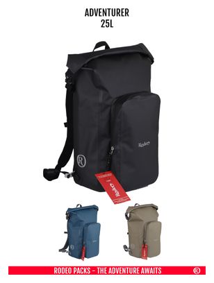 Rodeo Packs Adventurer Noir - sacoche 100% étanche convertible