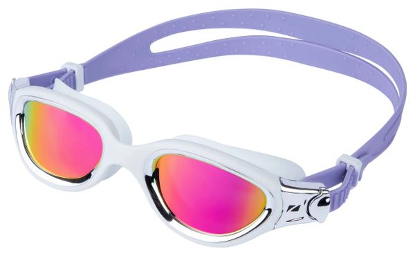 Occhialini da nuoto Zone3 Venator-X polarizzati bianco/lilla