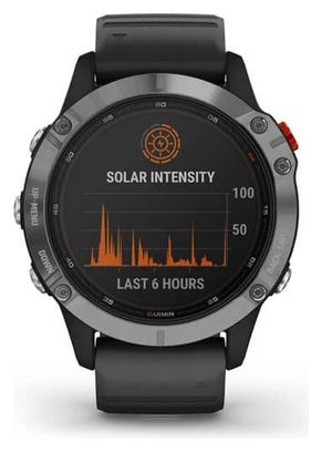 Garmin fenix 6 Solar GPS Watch Silver with Black Band