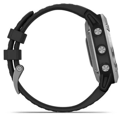 Garmin fenix 6 Solar GPS Watch Silver with Black Band