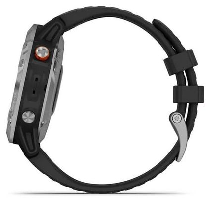 Garmin fenix 6 Solar GPS Watch Silver with Black Band