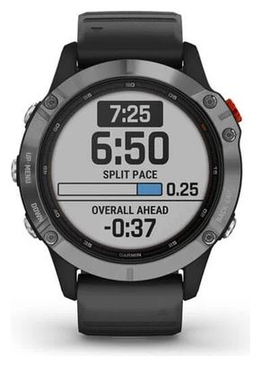 Garmin fenix 6 Solar GPS Watch Silver with Black Band