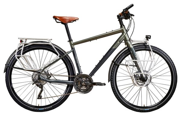 Bicicleta de viaje Riverside Touring 900 Shimano XT 10S 700mm Gris / Verde oscuro 2021