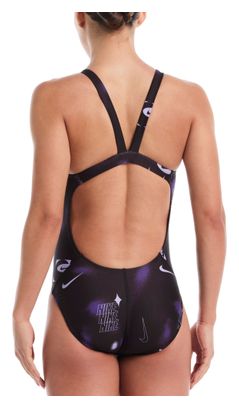 Women's Nike Swim HydraStrong Multi Print Violet Swimsuit