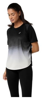 Maglia a maniche corte Asics Road Fade Nero/Bianco Donna