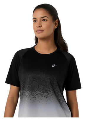 Maglia a maniche corte Asics Road Fade Nero/Bianco Donna