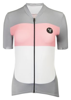 Maglia manica corta donna LeBram Eze grigio rosa