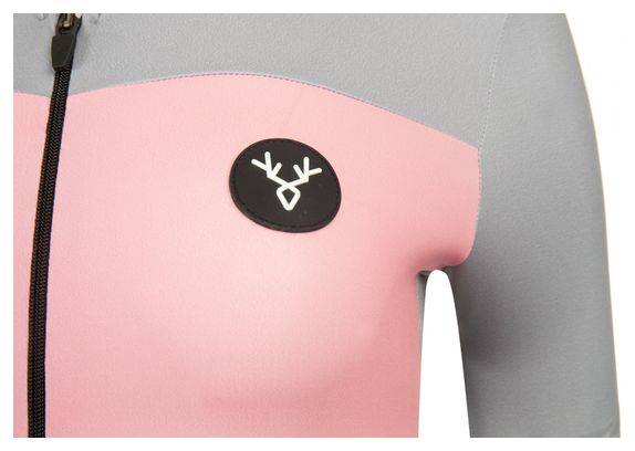 Maglia manica corta donna LeBram Eze grigio rosa