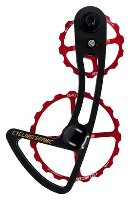 CyclingCeramic Gravel Oversized Derailleur Cage 14/19T für Shimano GRX/GRX Di2 11S Umwerfer Rot