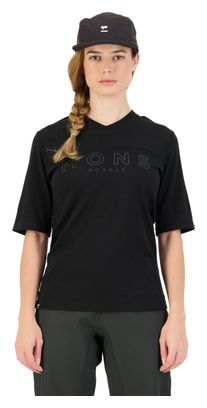 Damen Mons Royale Redwood Merino VT Kurzarmtrikot Schwarz