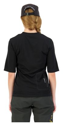 Damen Mons Royale Redwood Merino VT Kurzarmtrikot Schwarz