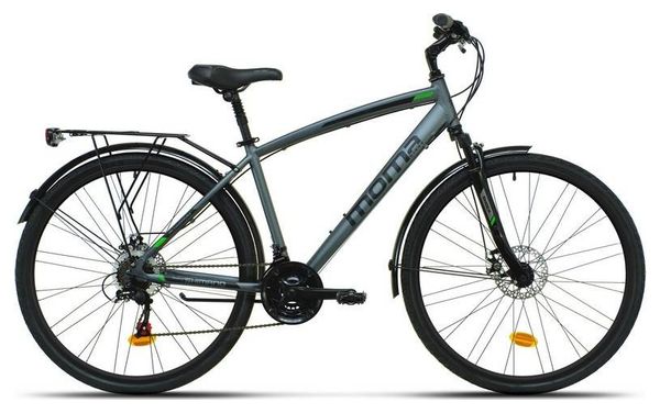 Moma Bikes Bicicleta Trekking / Paseo SHIMANO TREKKING PRO M 28', Alu, 21V, Susp. Delant. ( Varias Tallas) 