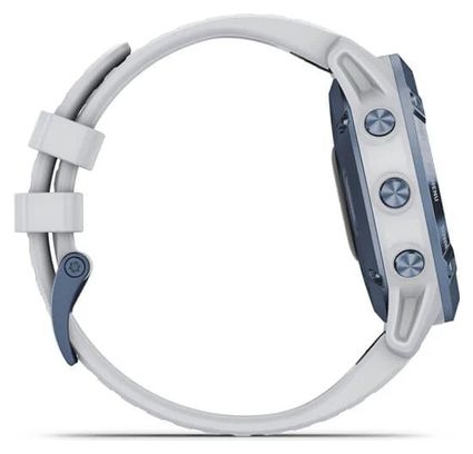 Garmin fenix 6 - Orologio GPS Pro Solar Edition blu minerale con cinturino Whitestone