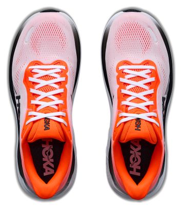 Hoka Clifton 11 Laufschuhe, Wide Fit, Weiß/Orange, Herren