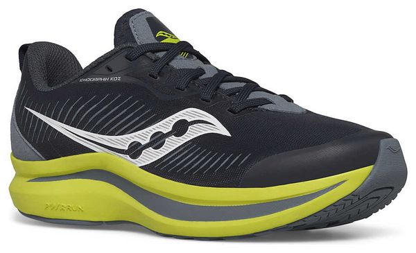 Saucony Endorphin KDZ Running Shoes Black/Yellow Kids