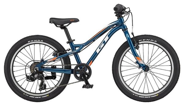 GT Somper Ace 7V 20'' 2022 Azul Teal Brillante Bicicleta de montaña semirrígida para niños de 6 a 8 años