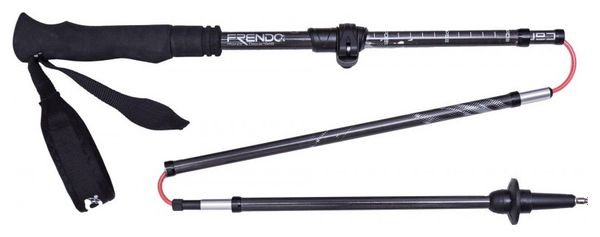 Bâtons de marche Frendo (set) Carbon Express II pliables-Noir