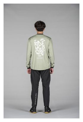 Maglia a maniche lunghe Northwave Sharp verde/bianca da uomo