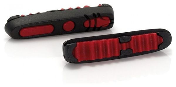 Xlc bs-x04 set de 4 patins de frein route 55mm noir/rouge