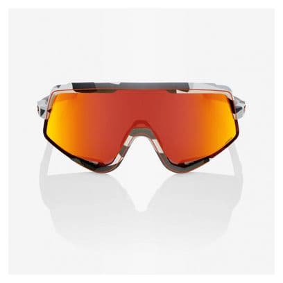 Lunettes 100% Glendale / Soft Tact Grey Camo Hiper Red Multilayer / Mirror 