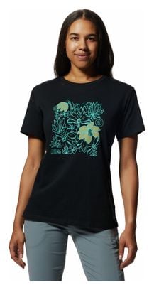 Damen T-Shirt Mountain Hardwear MHW Box Logo Grafik Floral