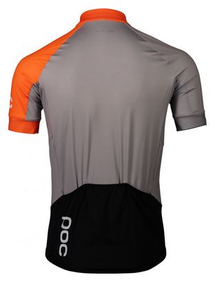 Poc Essential Road Short Sleeve Jersey Granite Grey / Zink Orange