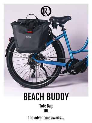 Rodeo Packs Beach Buddy Noir - sacoche vélo et tote bag.