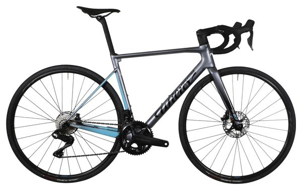 Wilier Triestina Wilier 0 SL Racefiets Shimano Ultegra Di2 12S 700 mm Grijs Lichtblauw 2023