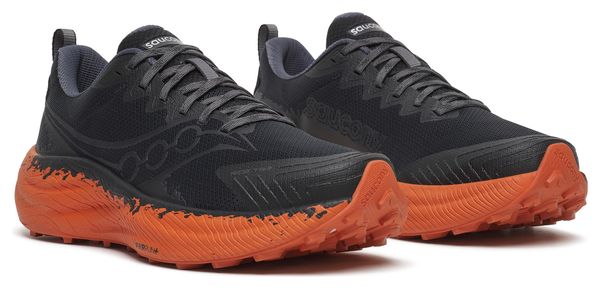 Saucony Ride TR3 trailschoenen voor heren, zwart/oranje
