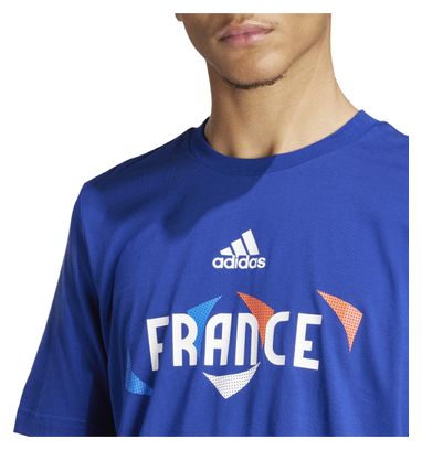 Maglietta adidas Team France Blu Uomo