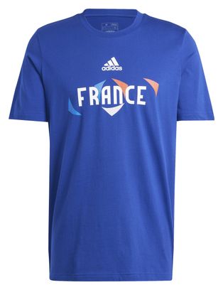 adidas Team France T-Shirt Blauw Heren