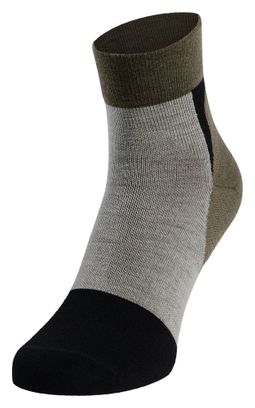 Odlo Performance Wool Low Wandersocken Grün/Grau