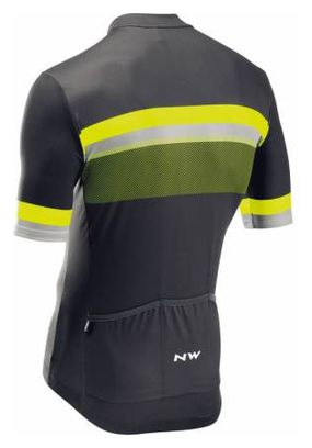 Northwave BLADE Korte Mouw Jersey Grijs / Fluo Geel