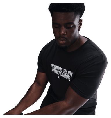 Maglietta a maniche corte Nike Uomo Nero