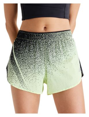 Pantalones cortos New Balance RC Ultra Light Printed 3in amarillos para mujer